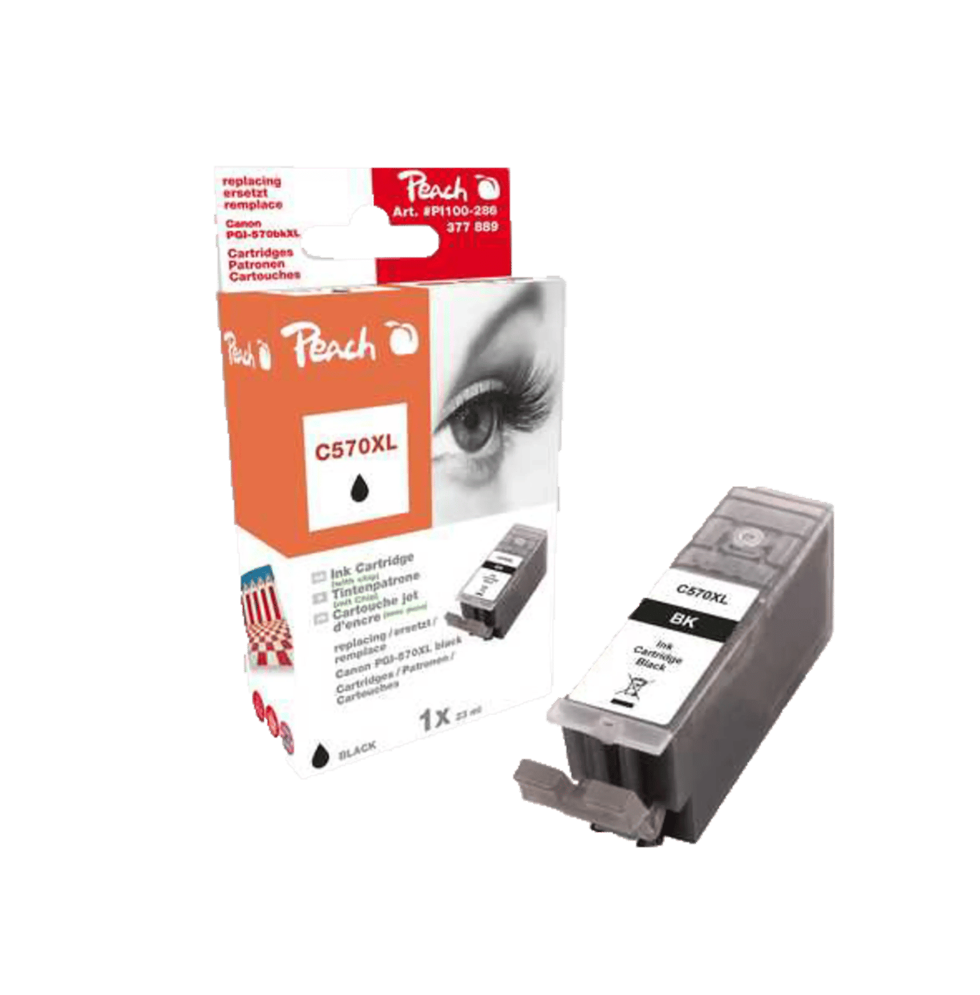 Peach PGI570 XL Blekkpatron, svart