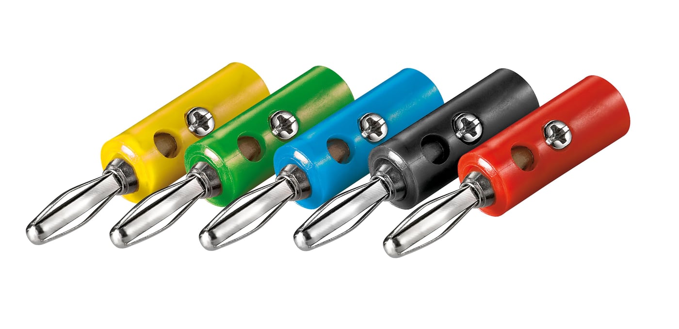 Bananplugg 4 mm Svart