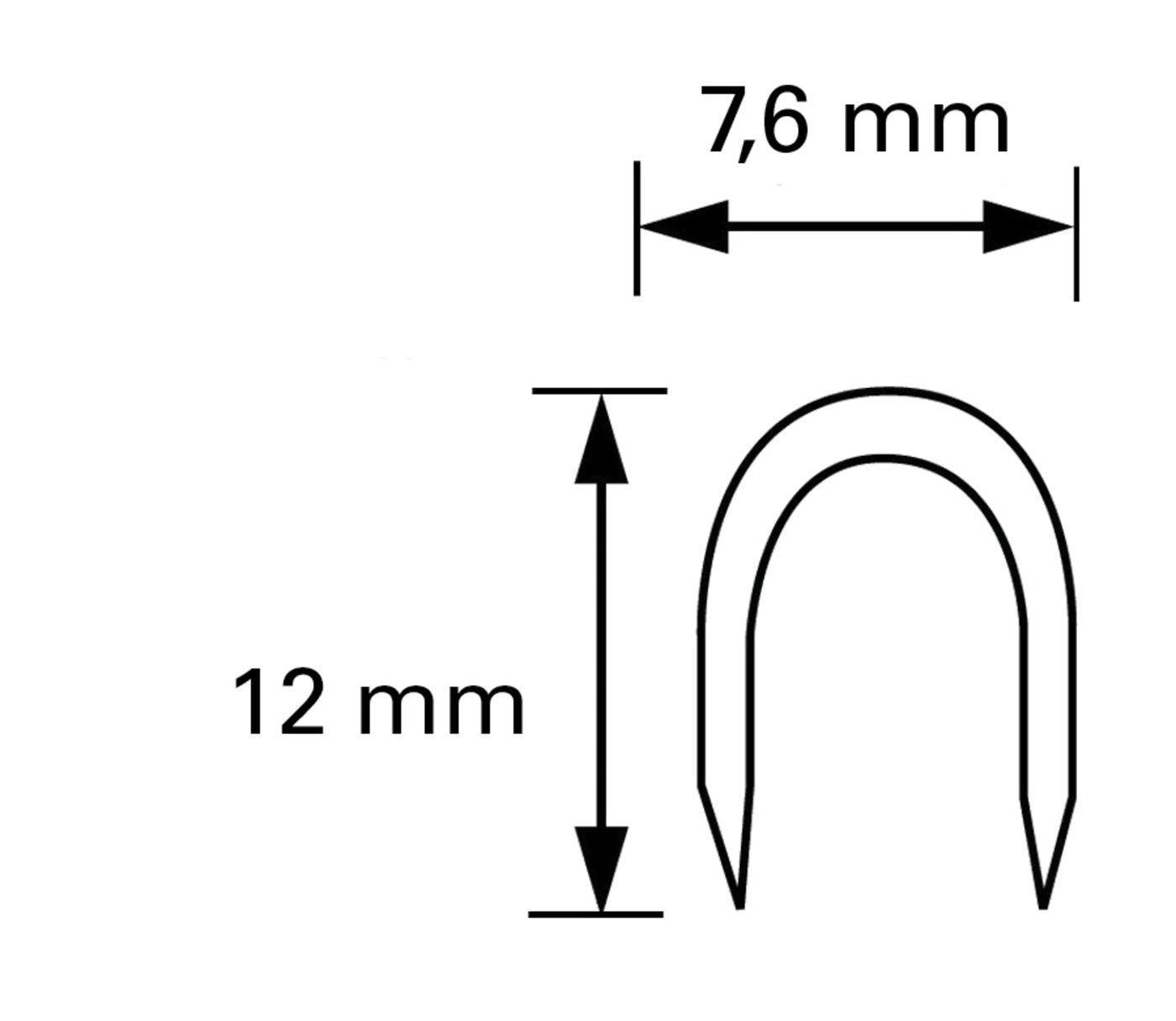 Tacwise CT-60 Kabelstifter 12 mm 5000-pk.