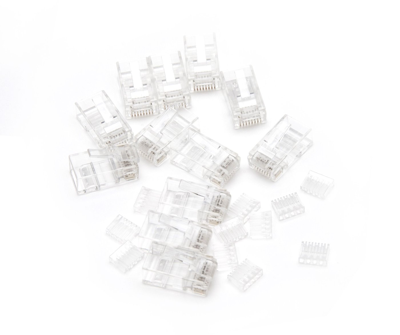 Luxorparts RJ45-kontakt for rund Cat. 6 UTP-kabel, 20-pk.