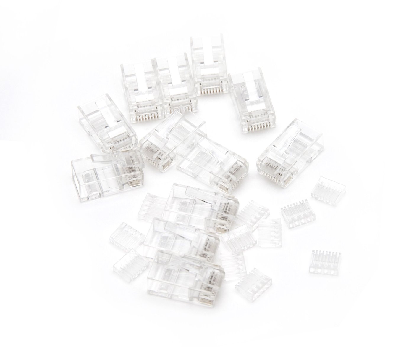 Luxorparts RJ45-kontakt for rund Cat. 6 UTP-kabel, 20-pk.
