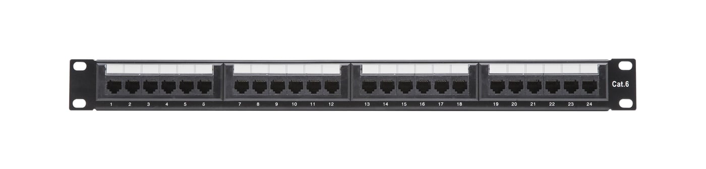 19”-patchpanel UTP Cat. 6 24 portar