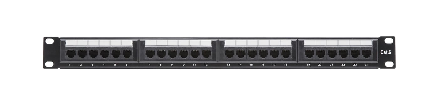 19”-patchpanel UTP Cat. 6 24 portar