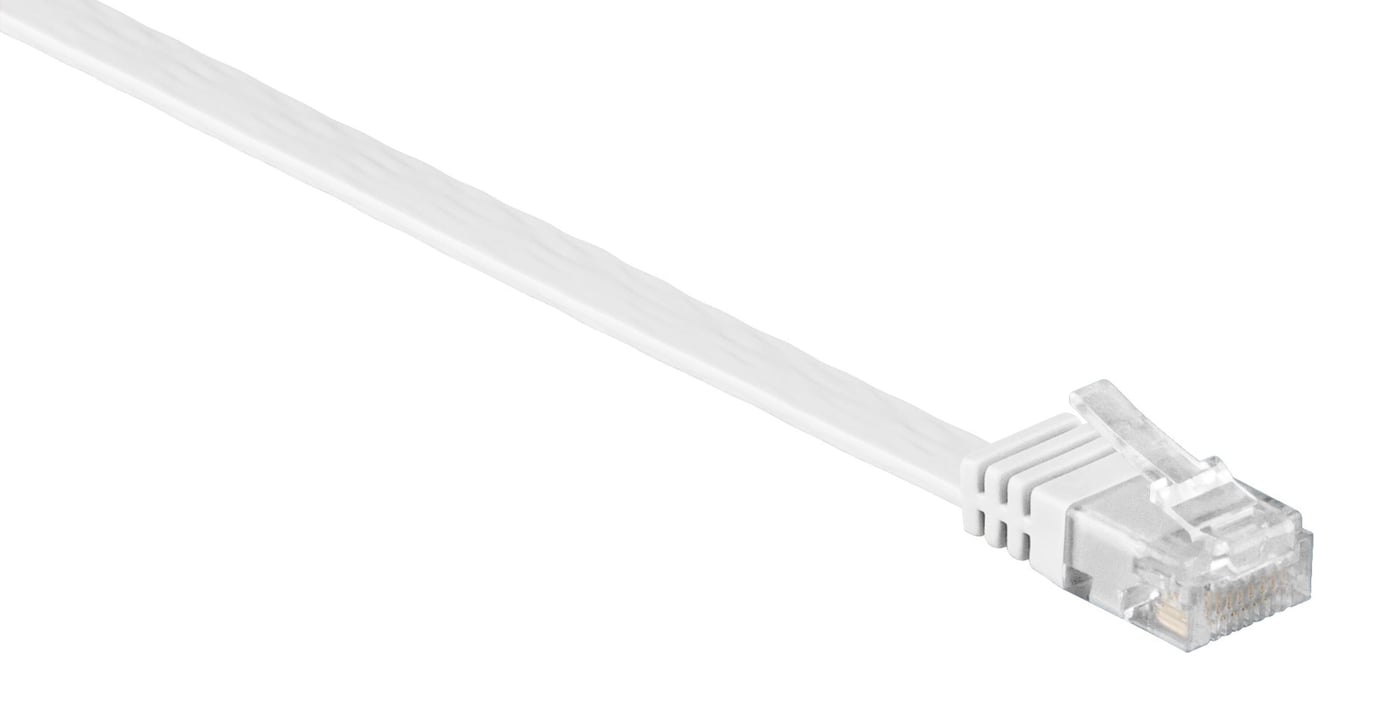 Flat UTP-nätverkskabel Cat. 6 Vit 3 m