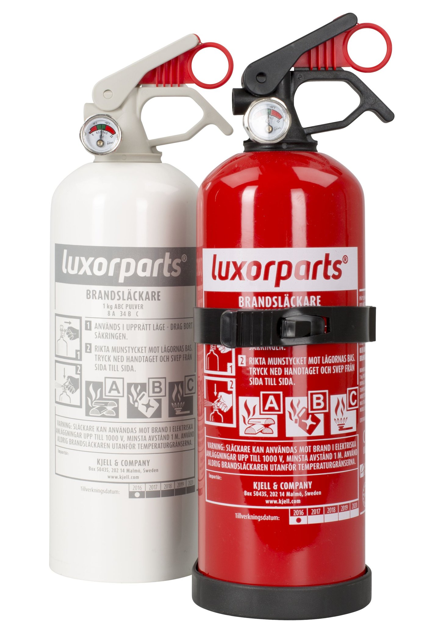 Brandsläckare med pulver 1 kg Röd