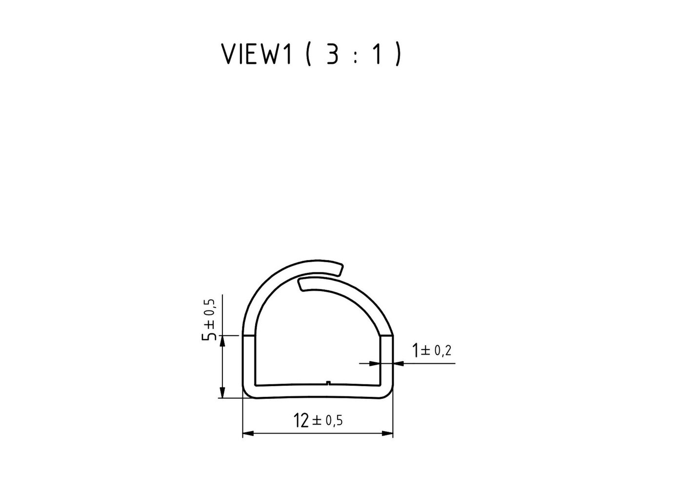 Kabelkanal Vit 8x7 mm 1 m 3-pack
