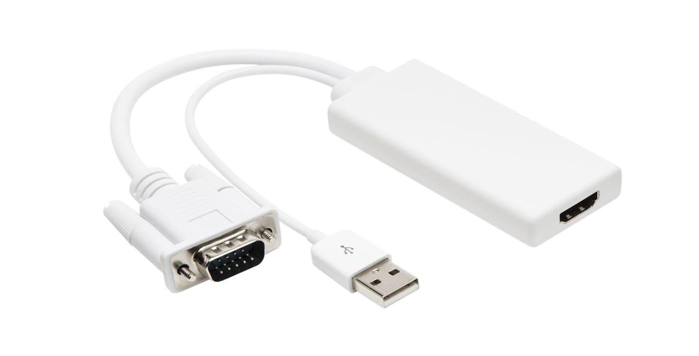 Luxorparts Adapter VGA til HDMI med lyd