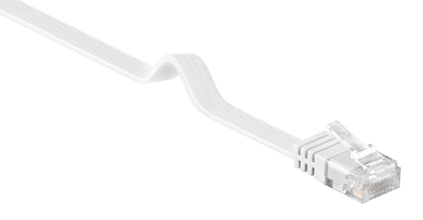 Flat UTP-nätverkskabel Cat. 6 Vit 3 m