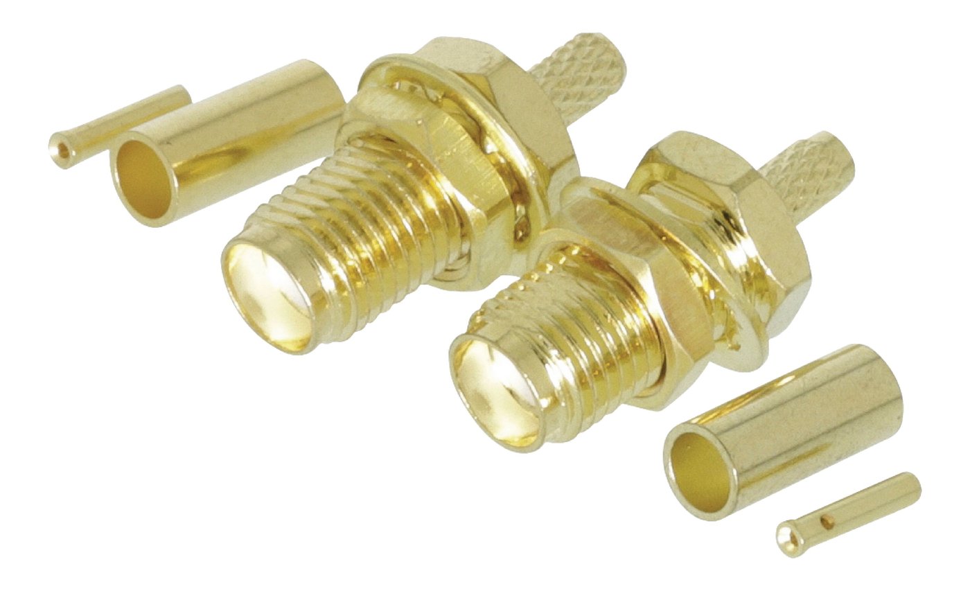 SMA-kontakt Hona för crimpning 2-pack