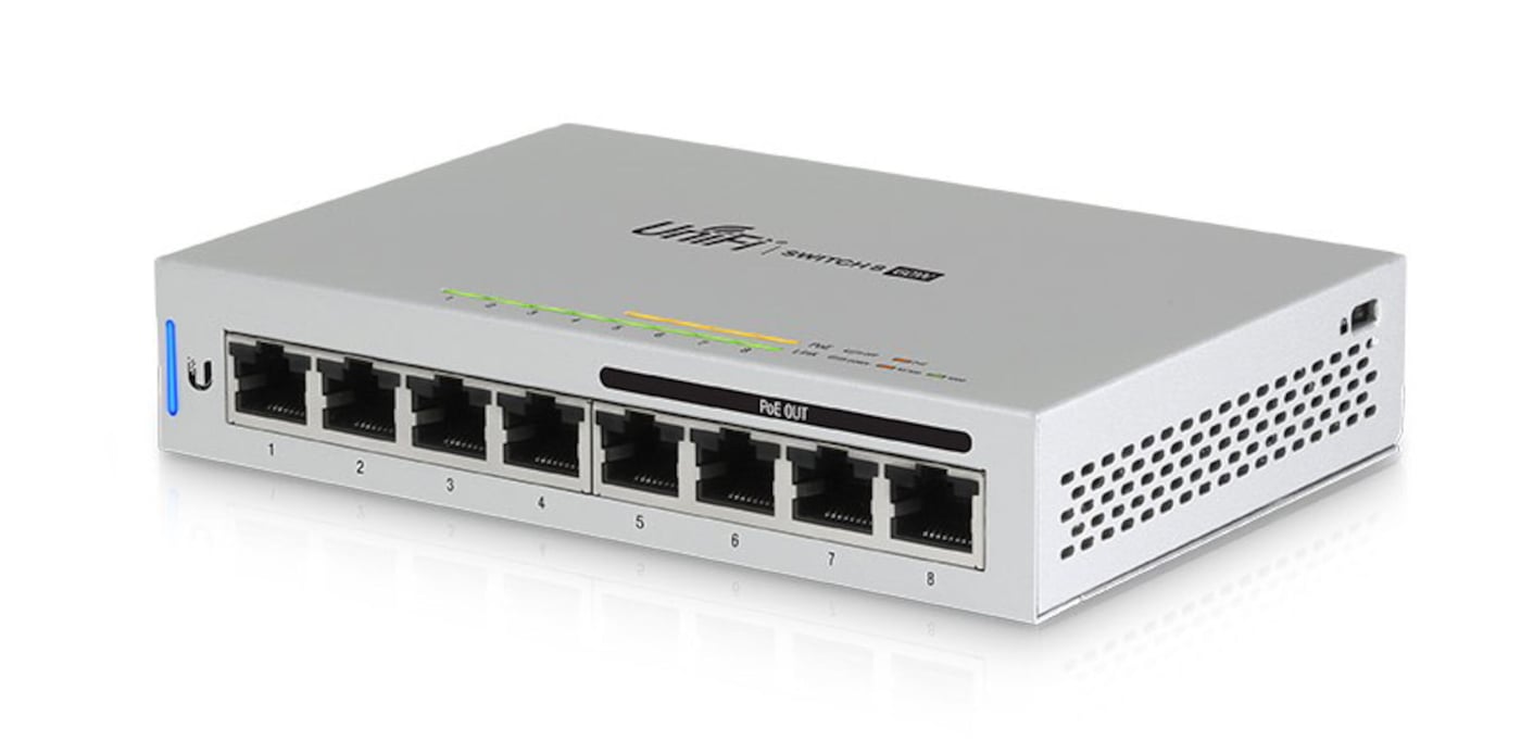 Ubiquiti Unifi US-8-60W POE-gigabitswitch 8 portar