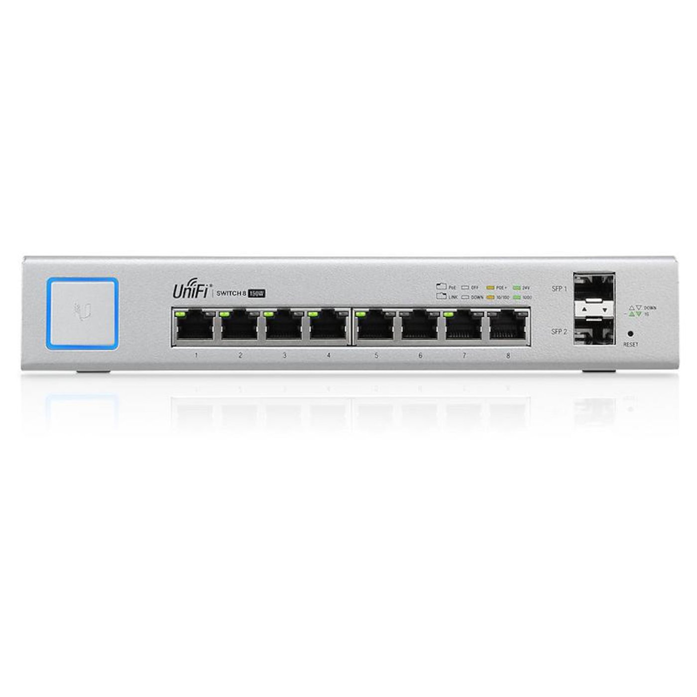 Ubiquiti Unifi US-8-150W POE-gigabitswitch 8 portar