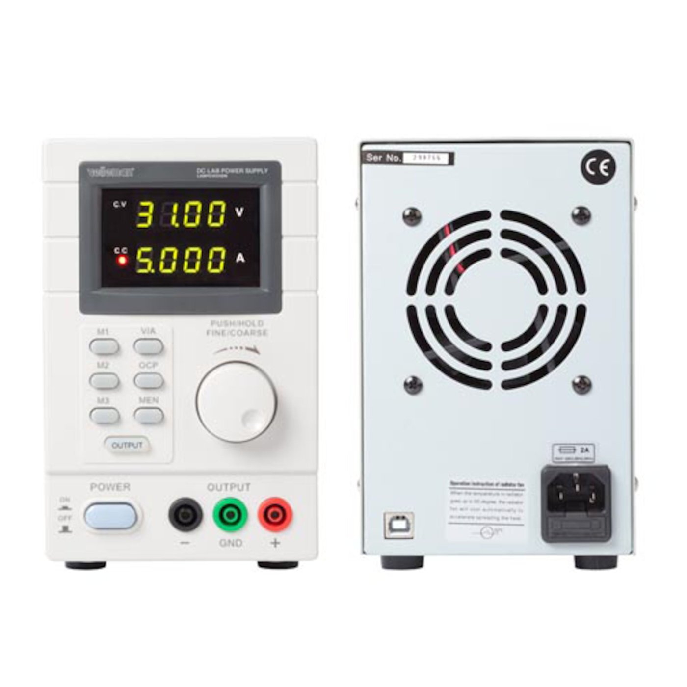 Labbaggregat med USB 0-30 V (DC) 5 A