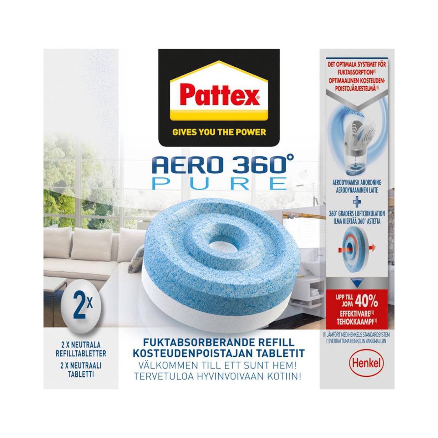 Pattex Aero 360° Tablett 2-pk.
