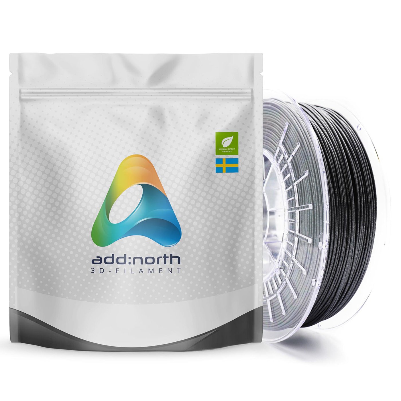 Addnorth PETG-filament för 3D-skrivare 1,75 mm Glitz Grey