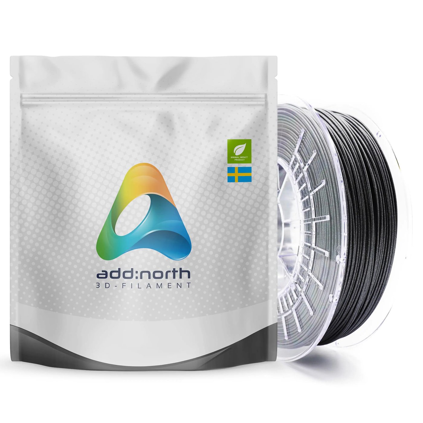 Addnorth PETG-filament för 3D-skrivare 1,75 mm Glitz Grey