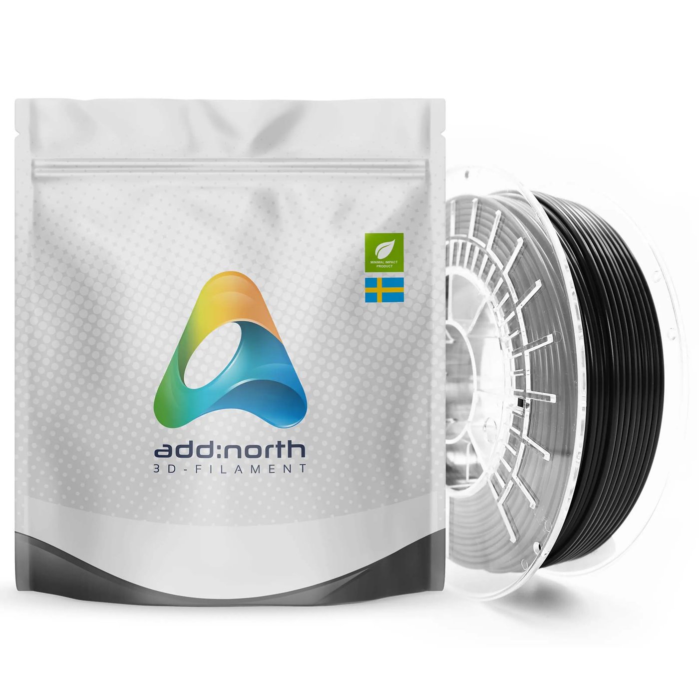 Addnorth PETG-filament för 3D-skrivare 1,75 mm Svart