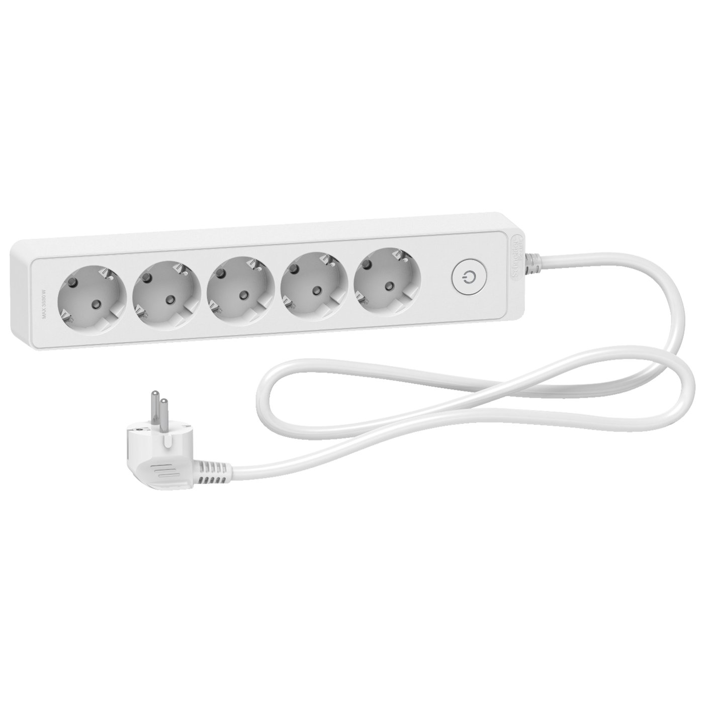 Schneider Electric Grenuttak med bryter 5-veis Hvit