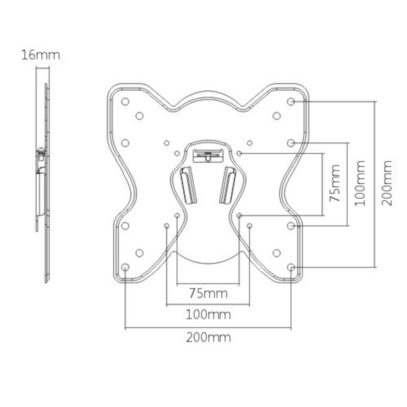 Luxorparts Veggfeste for TV, 23-42"