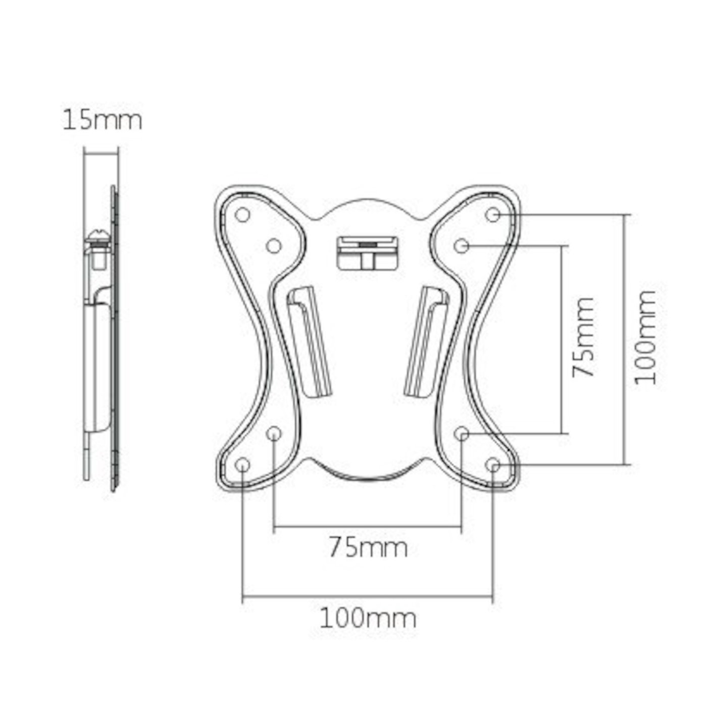 Luxorparts Väggfäste för bildskärm 13-27"