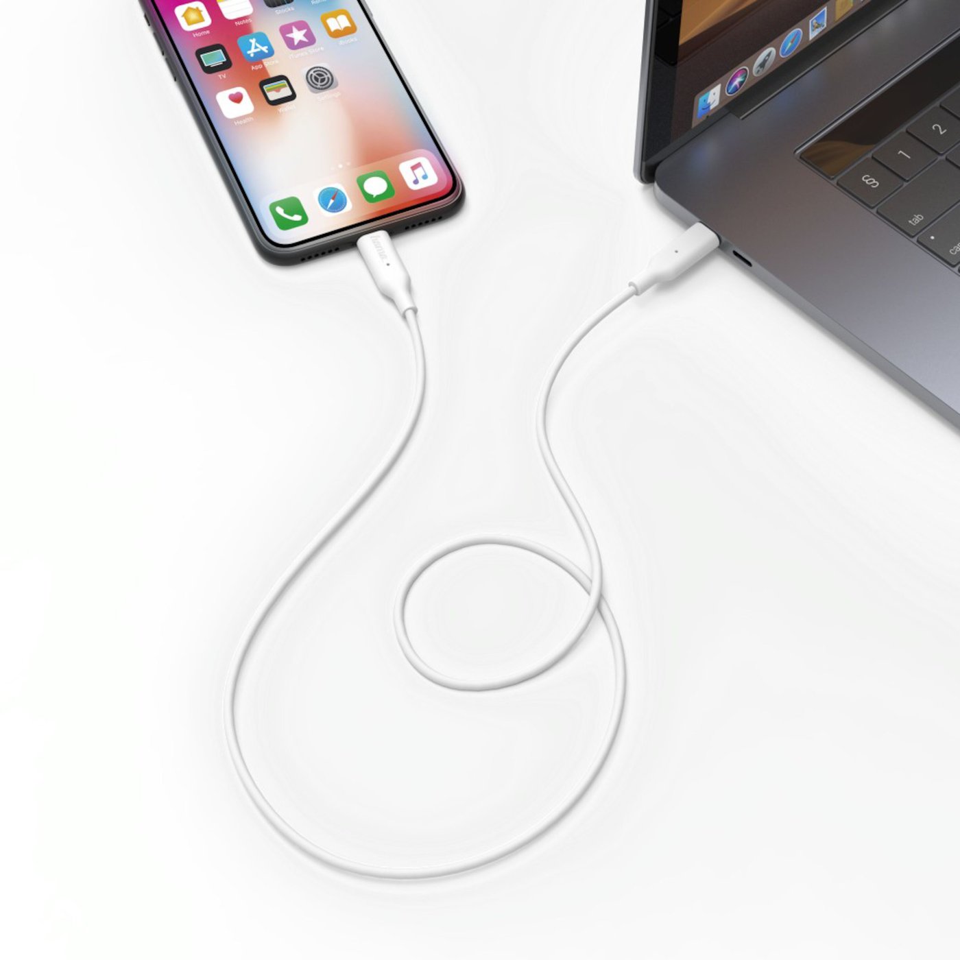 Linocell USB-C til Lightning-kabel Hvit 1 m