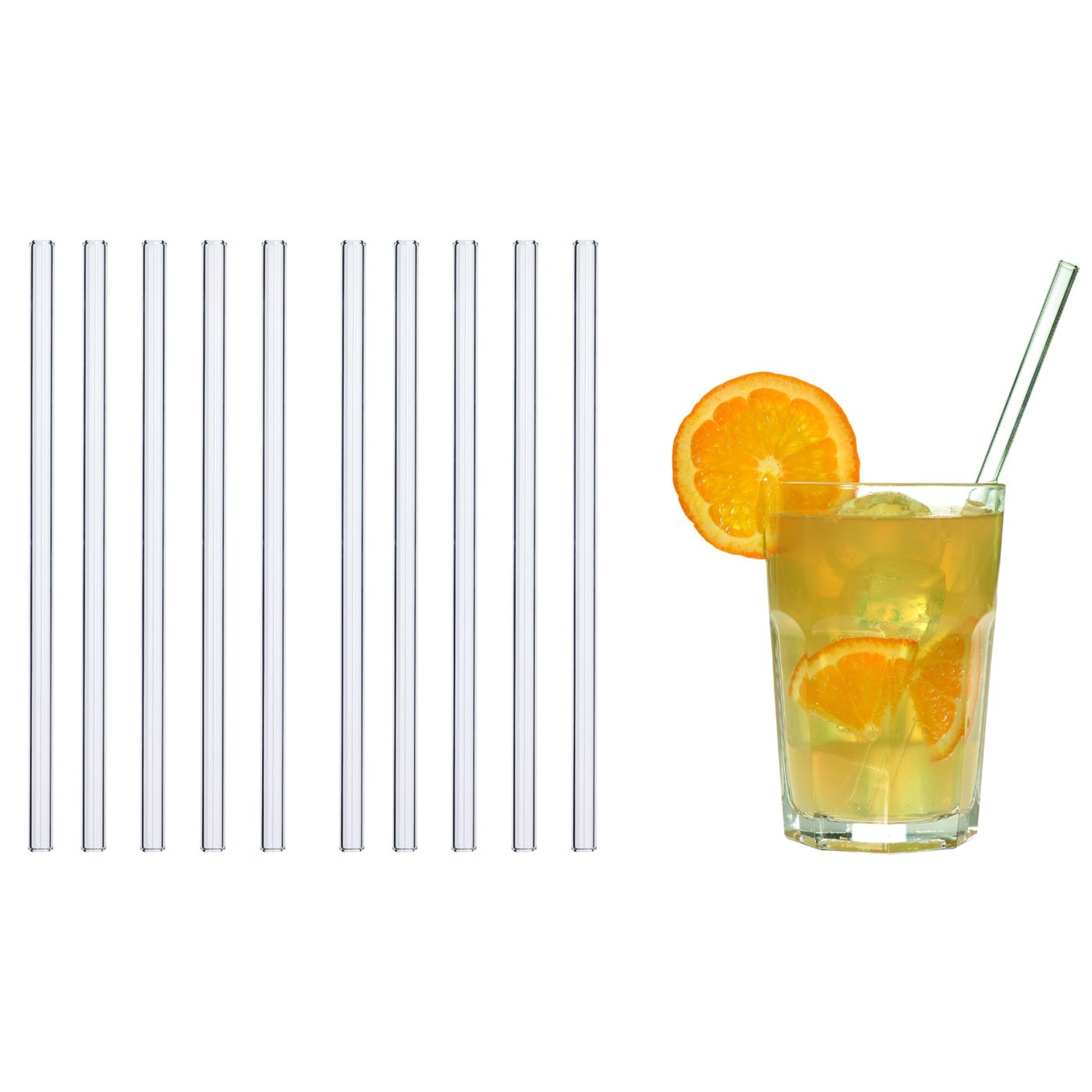 Sugerør i glass 10-pk.