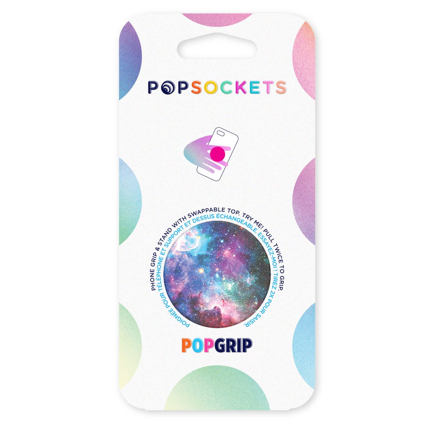 Popsockets Avtakbart grep for mobil Blue nebula