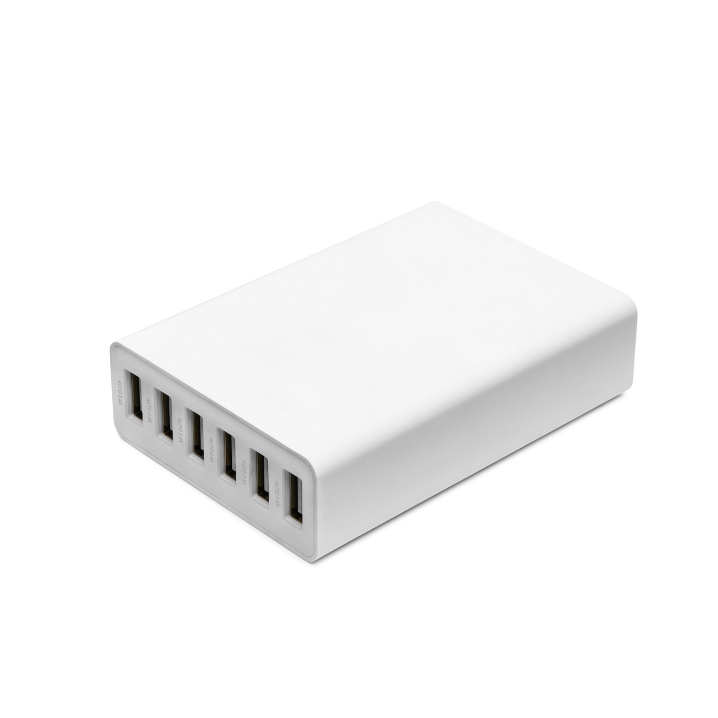 Linocell USB-ladestasjon med 6 porter Hvit