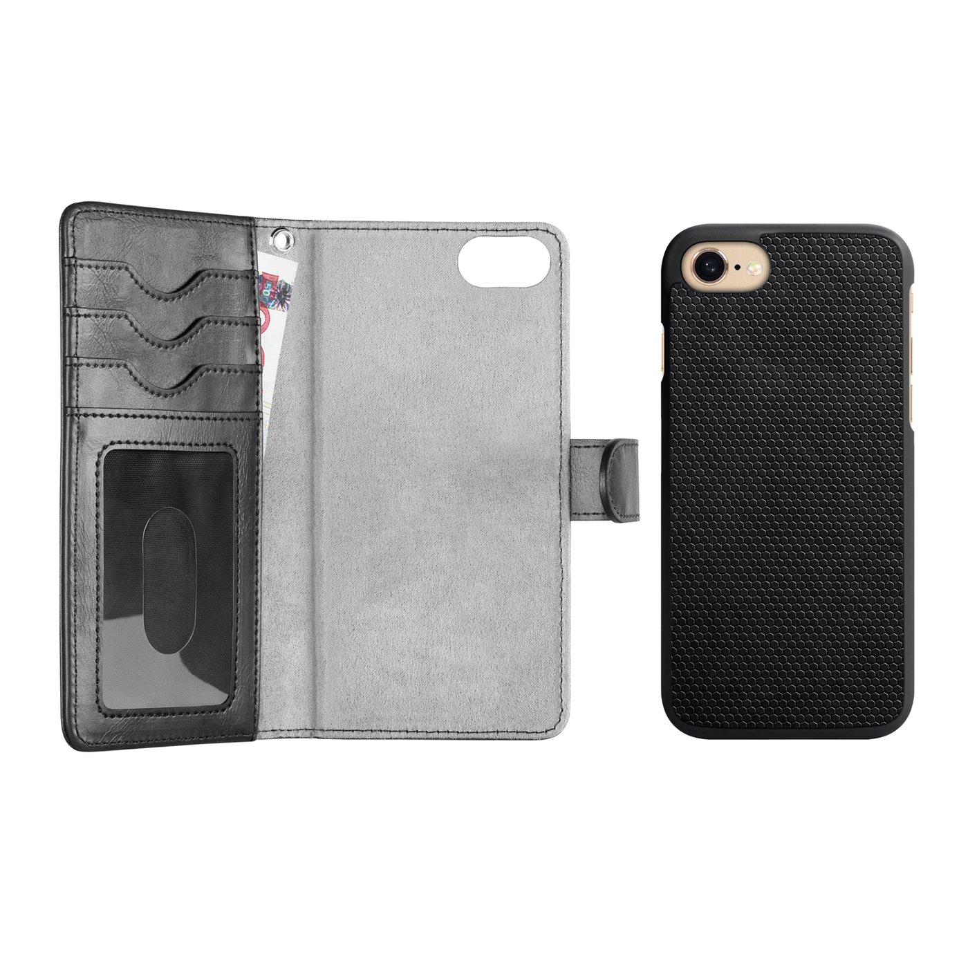 IDEAL OF SWEDEN Magnetisk mobilplånbok för iPhone 6/7/8/SE Svart