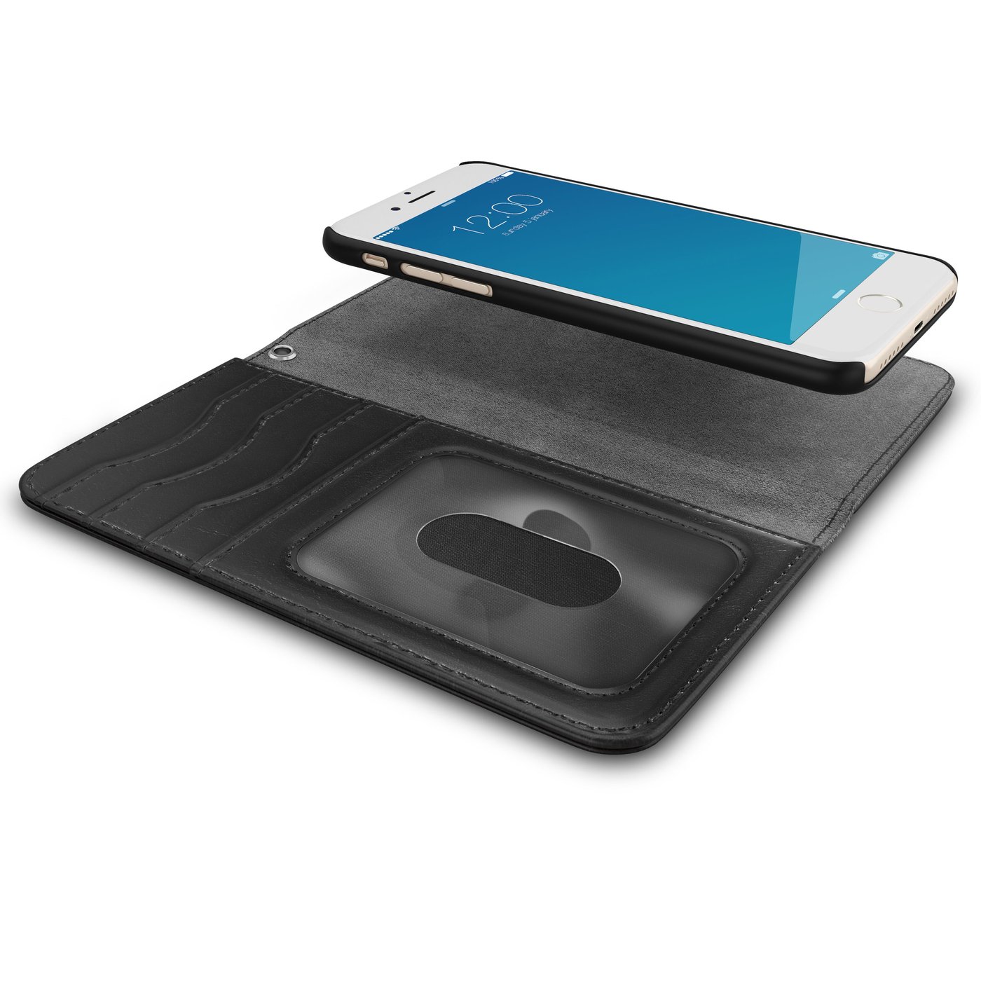 IDEAL OF SWEDEN Magnetisk mobilplånbok för iPhone 6/7/8/SE Svart