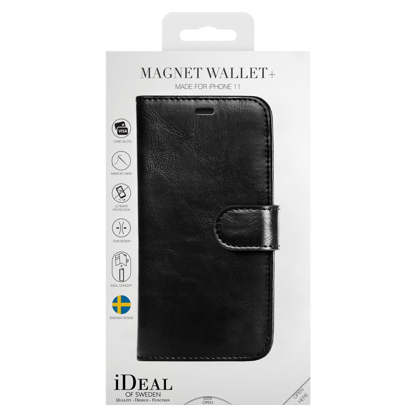 IDEAL OF SWEDEN Magnetisk mobilplånbok för iPhone Xr och 11 Svart