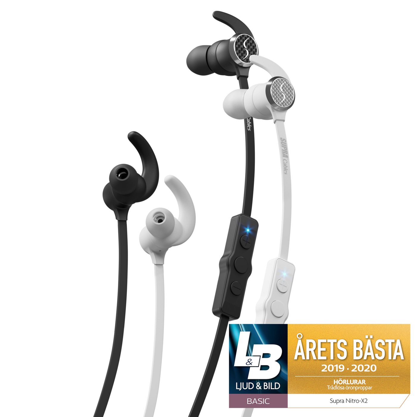 Supra Nitro-X2 Trådlösa hörlurar Svart