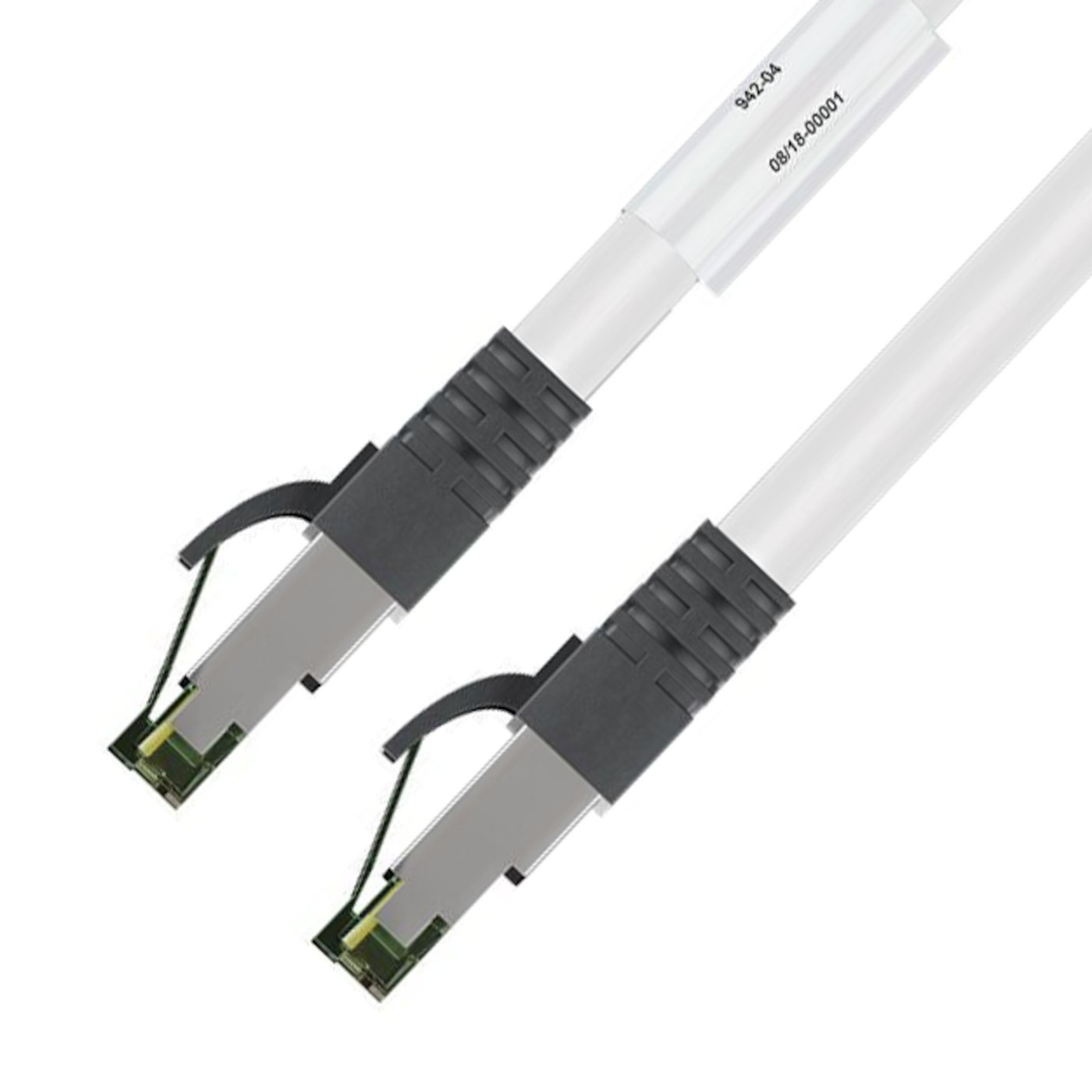 Halogenfri S/FTP-nätverkskabel Cat. 8.1 0,5 m