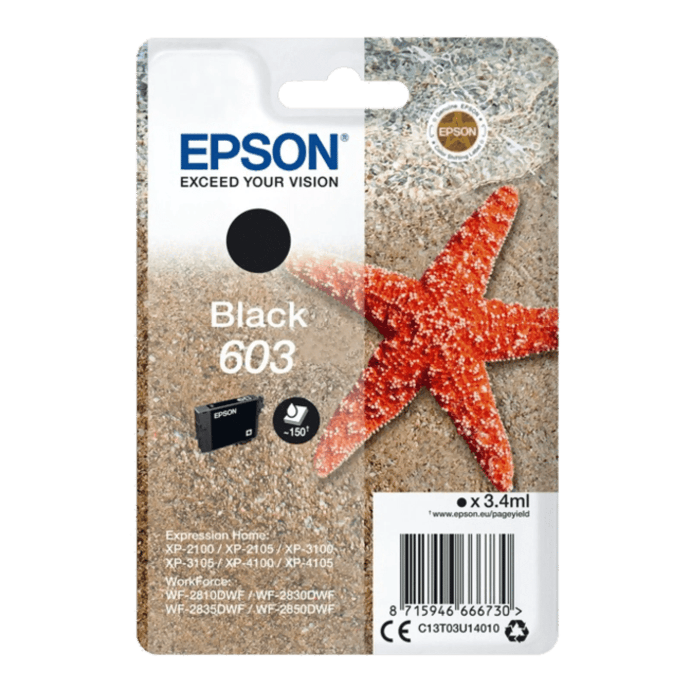 Epson T03U1 Bläckpatron Svart