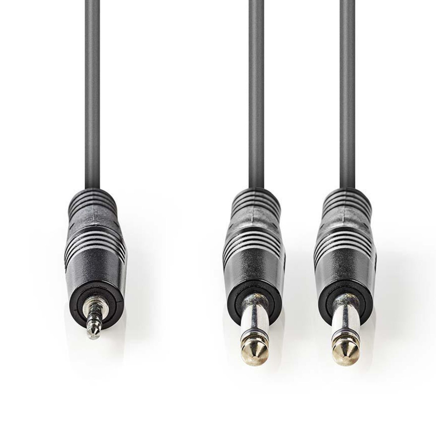 Adapterkabel 2x 6,3 mm till 3,5 mm Stereo 3 m