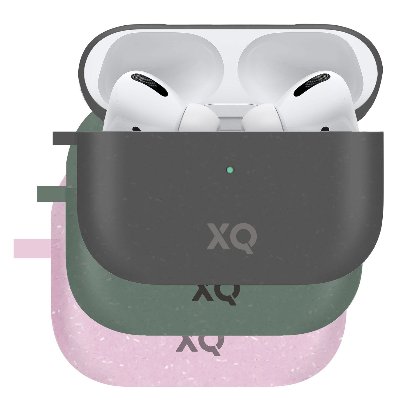 Xqisit Komposterbart etui for Airpods Pro (Gen 1, 2019) Grønn