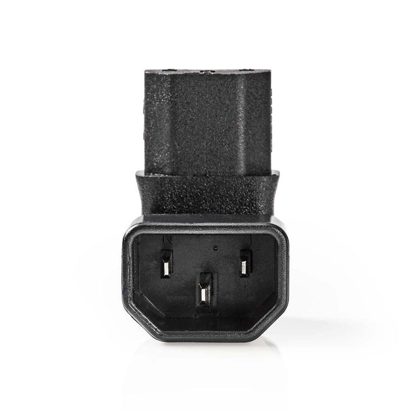 Vinkeladapter C13 90° Nedåtvinklad