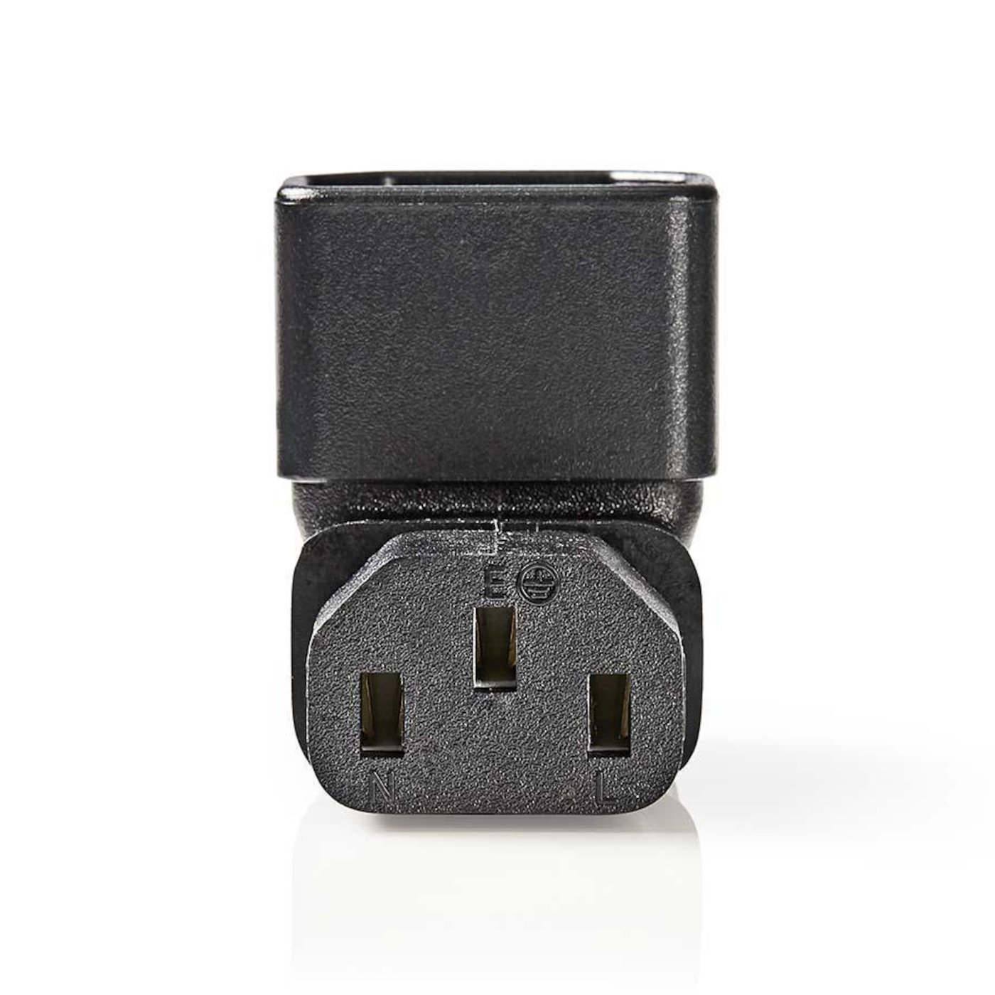 Vinkeladapter C13 90° Nedåtvinklad