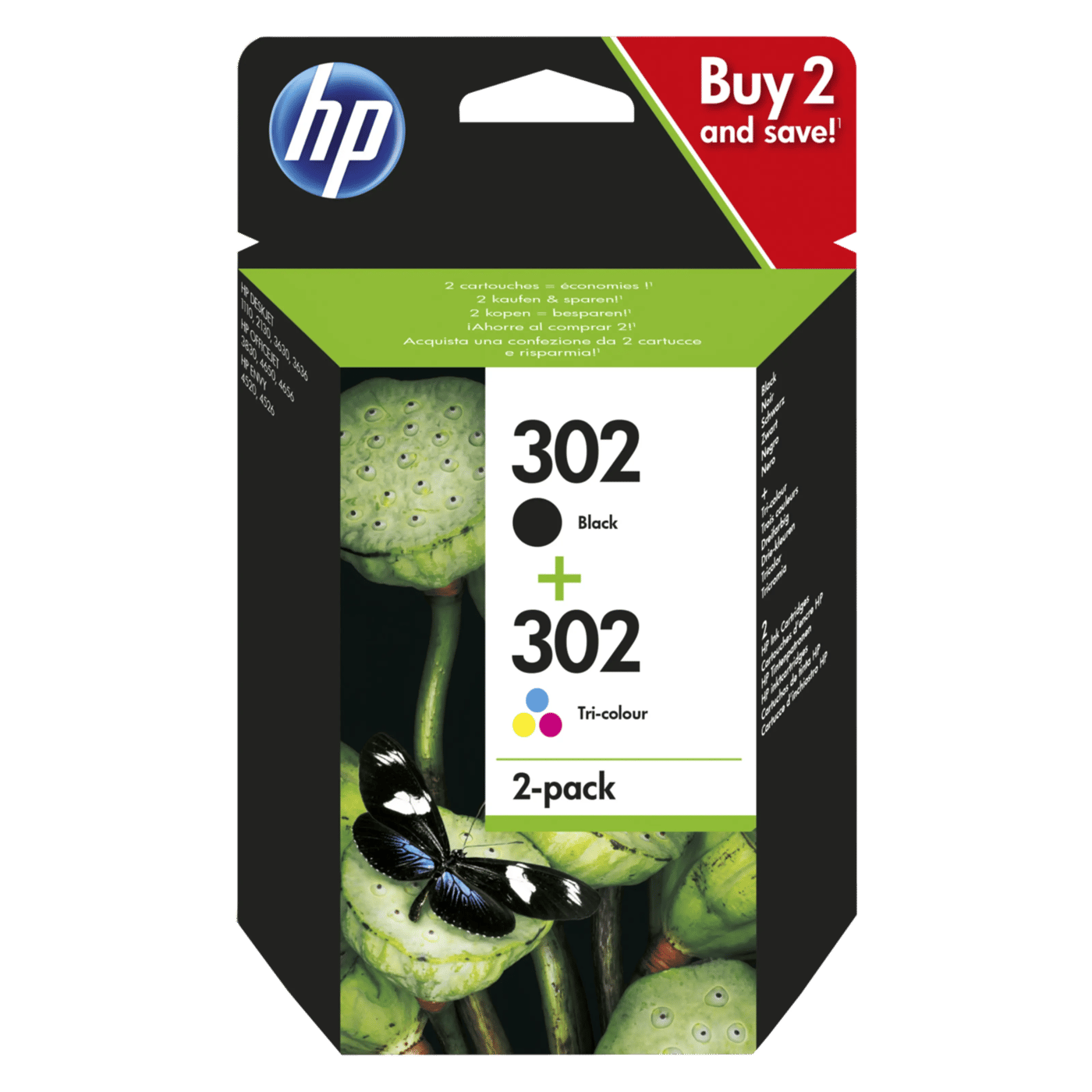HP 302 Blekkpatroner 2-pk.