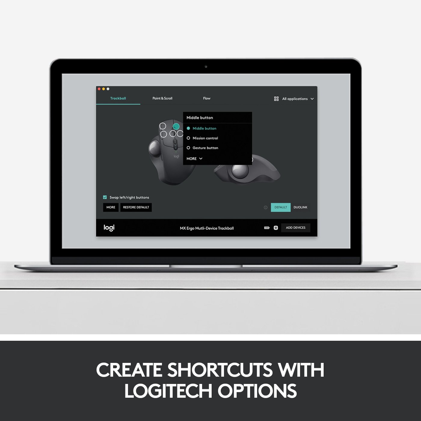 Logitech MX Ergo Trådløs styrekule