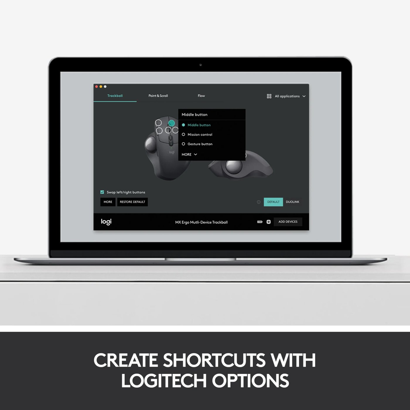 Logitech MX Ergo Trådløs styrekule
