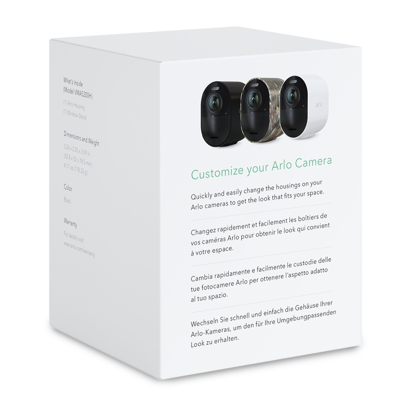 Arlo Ultra- og Pro-seriene Beskyttelsesdeksel Svart