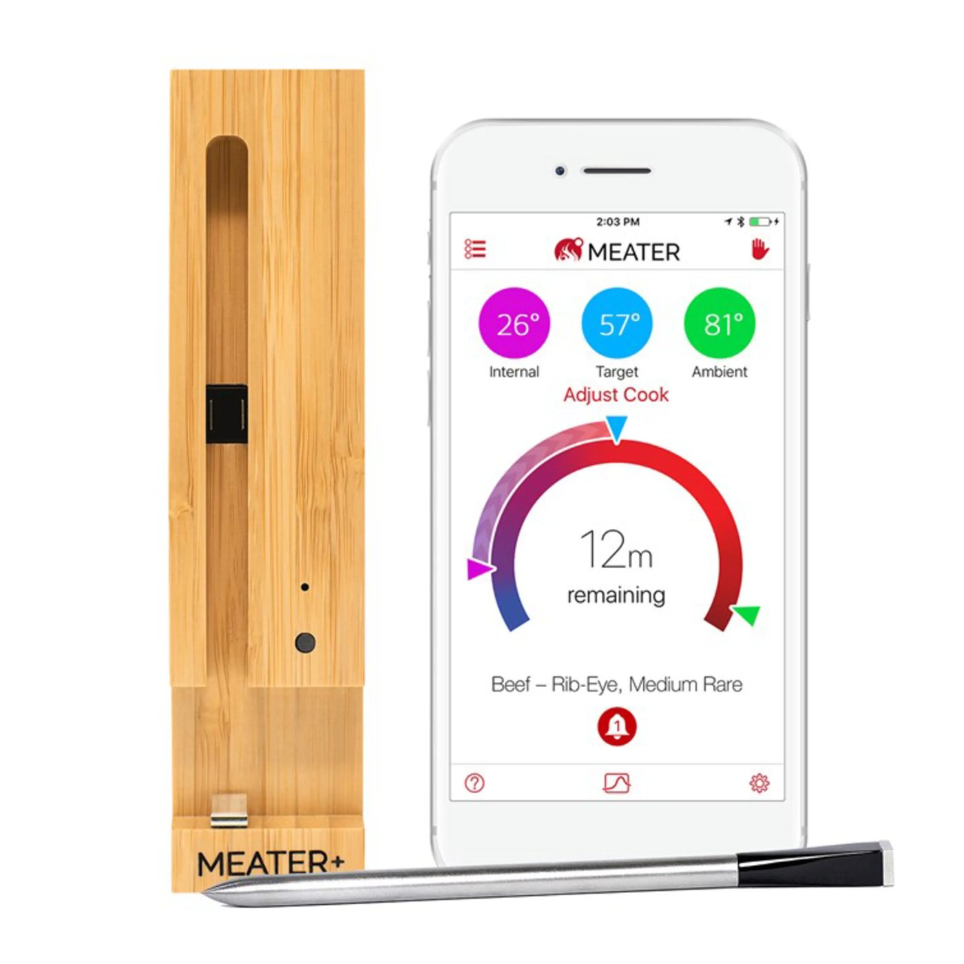 Meater + Trådløst grilltermometer og repeater for mobilen