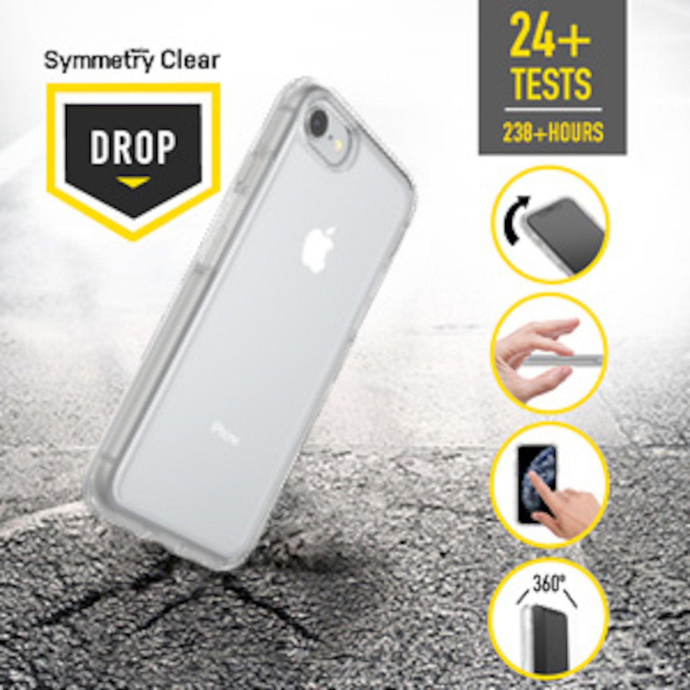 Otterbox Symmetry Tåligt skal för iPhone 6, 6s, 7, 8, SE Klar