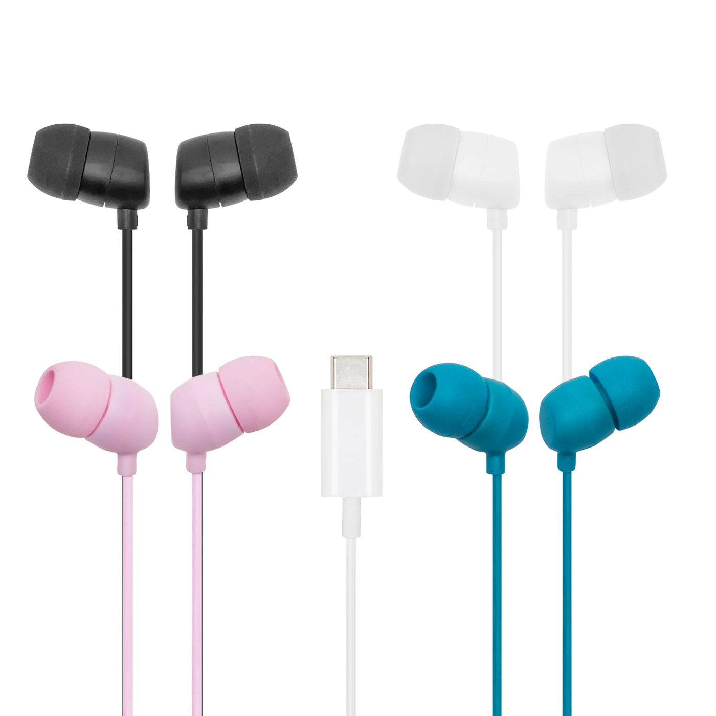 Linocell Bullets USB-C-hodetelefoner Hvit