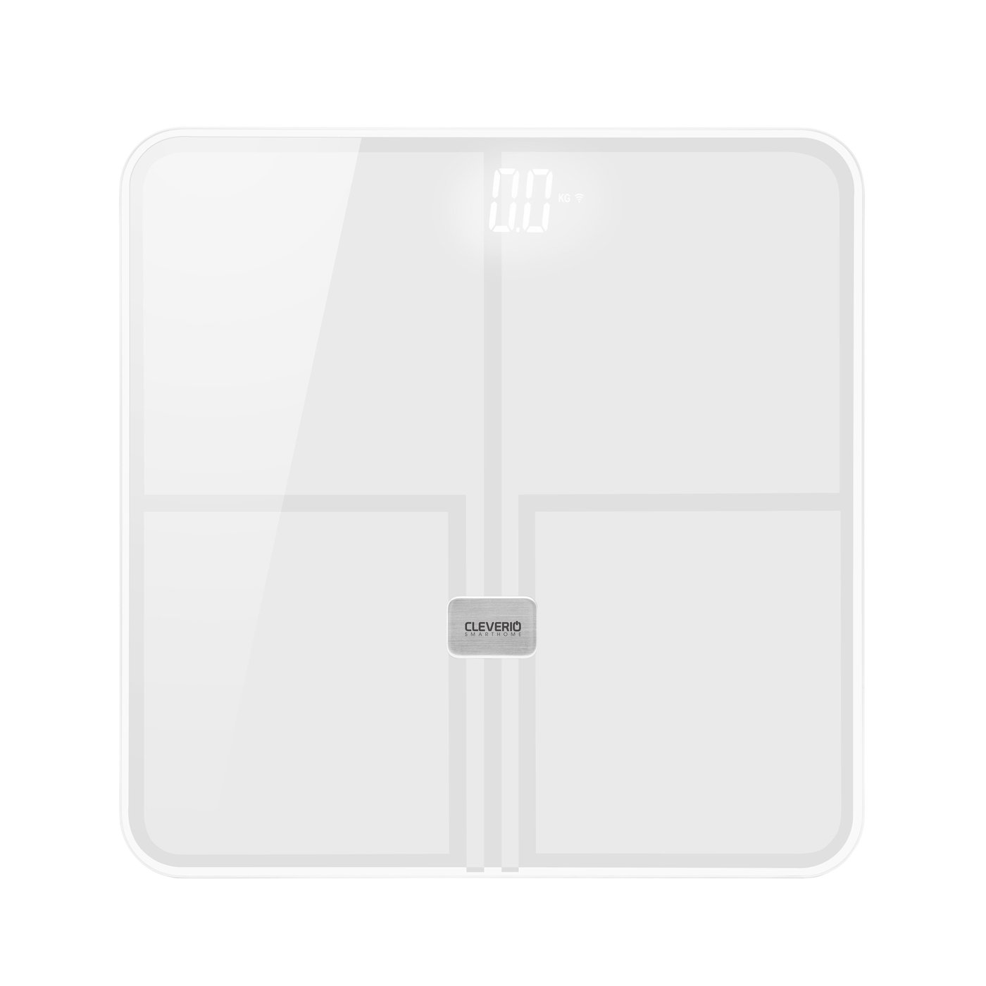 Cleverio Smart Scale Personvekt med wifi Hvit