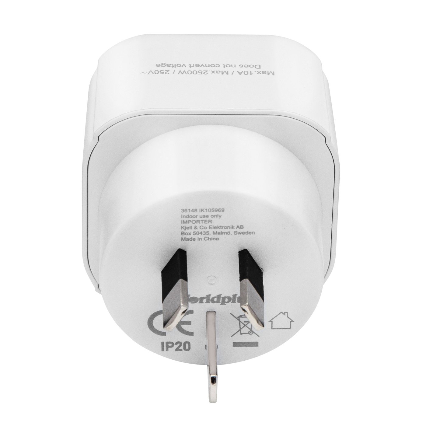 Luxorparts Jordad reseadapter Australien, Kina