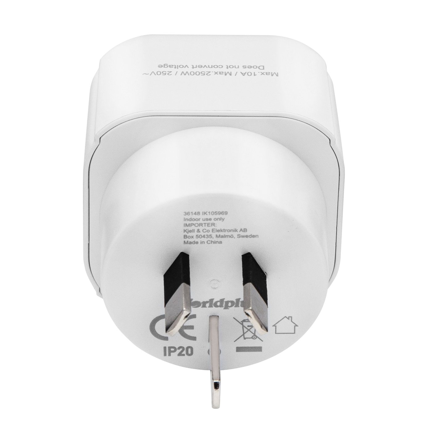 Luxorparts Jordad reseadapter Australien, Kina