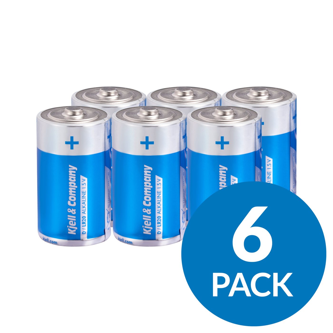 Kjell & Company D-batterier (LR20) 6-pack