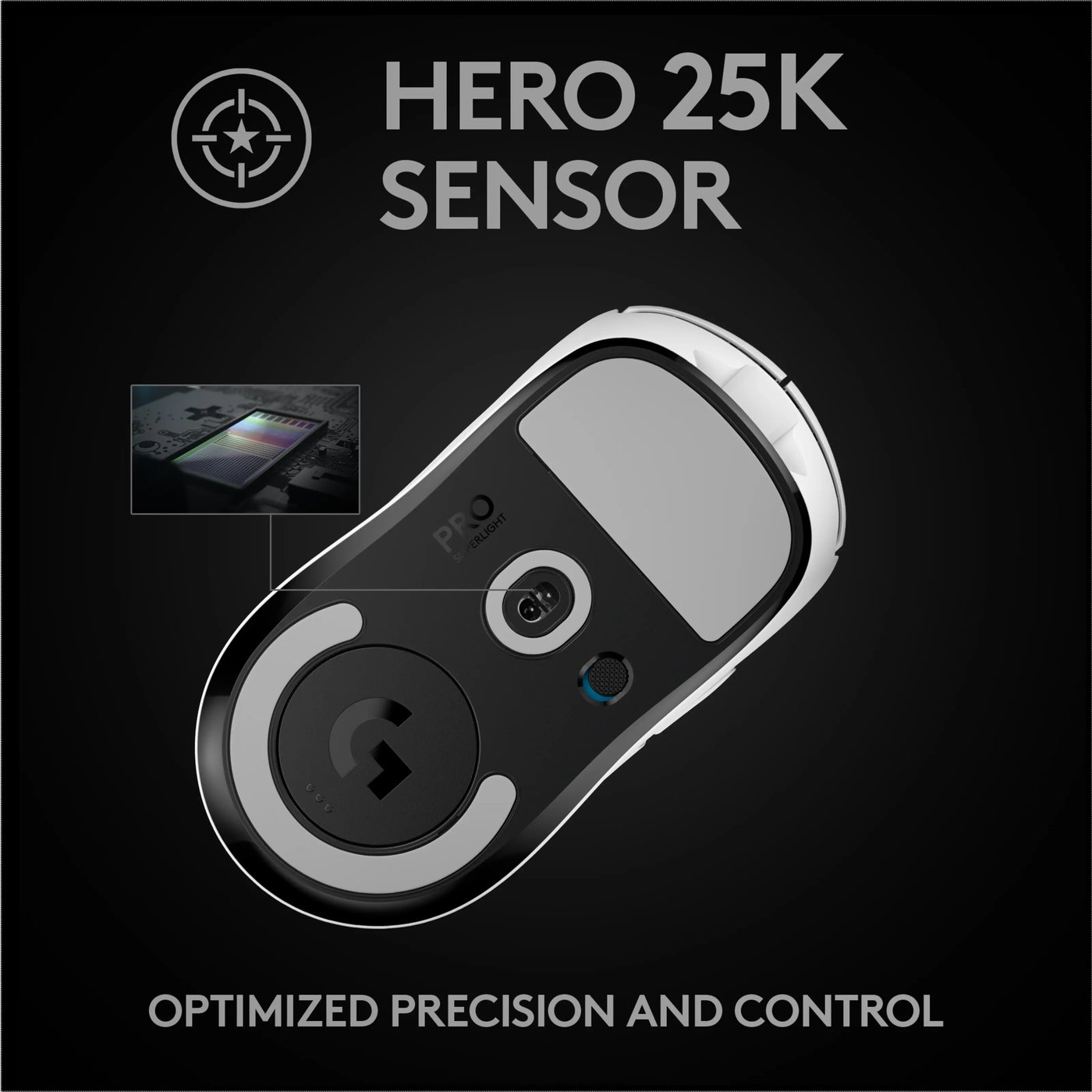 Logitech G Pro X Superlight Trådløs gamingmus Hvit