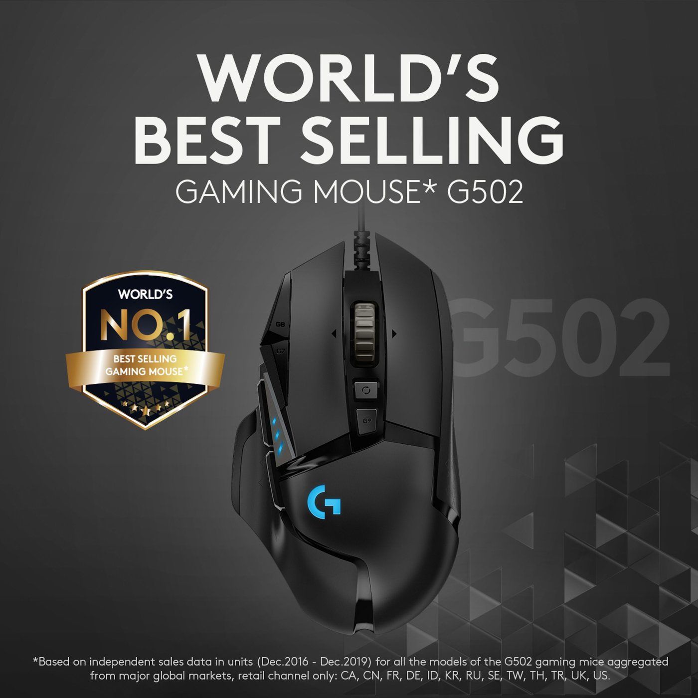 Logitech G 502 Hero Gaming-mus för proffs